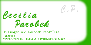 cecilia parobek business card